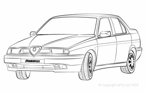 Powerflex Buchsen Alfa Romeo 145, 146, 155