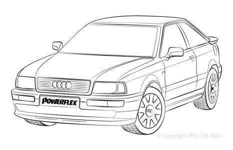 Powerflex Buchsen Audi 80-90 Avant Quattro, S2, RS2 (1992-1996)