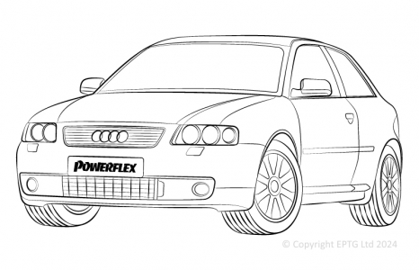 Powerflex Komplettset Audi S3 Mk1 Typ 8L 4WD (1999-2003)