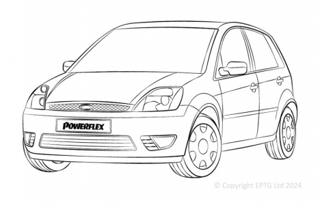 Powerflex Komplettset Ford Fiesta Mk6 inc ST & Fusion (2002-2008)