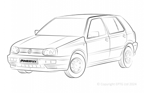 Powerflex Komplettset VW Golf MK3 (1992 - 1998)